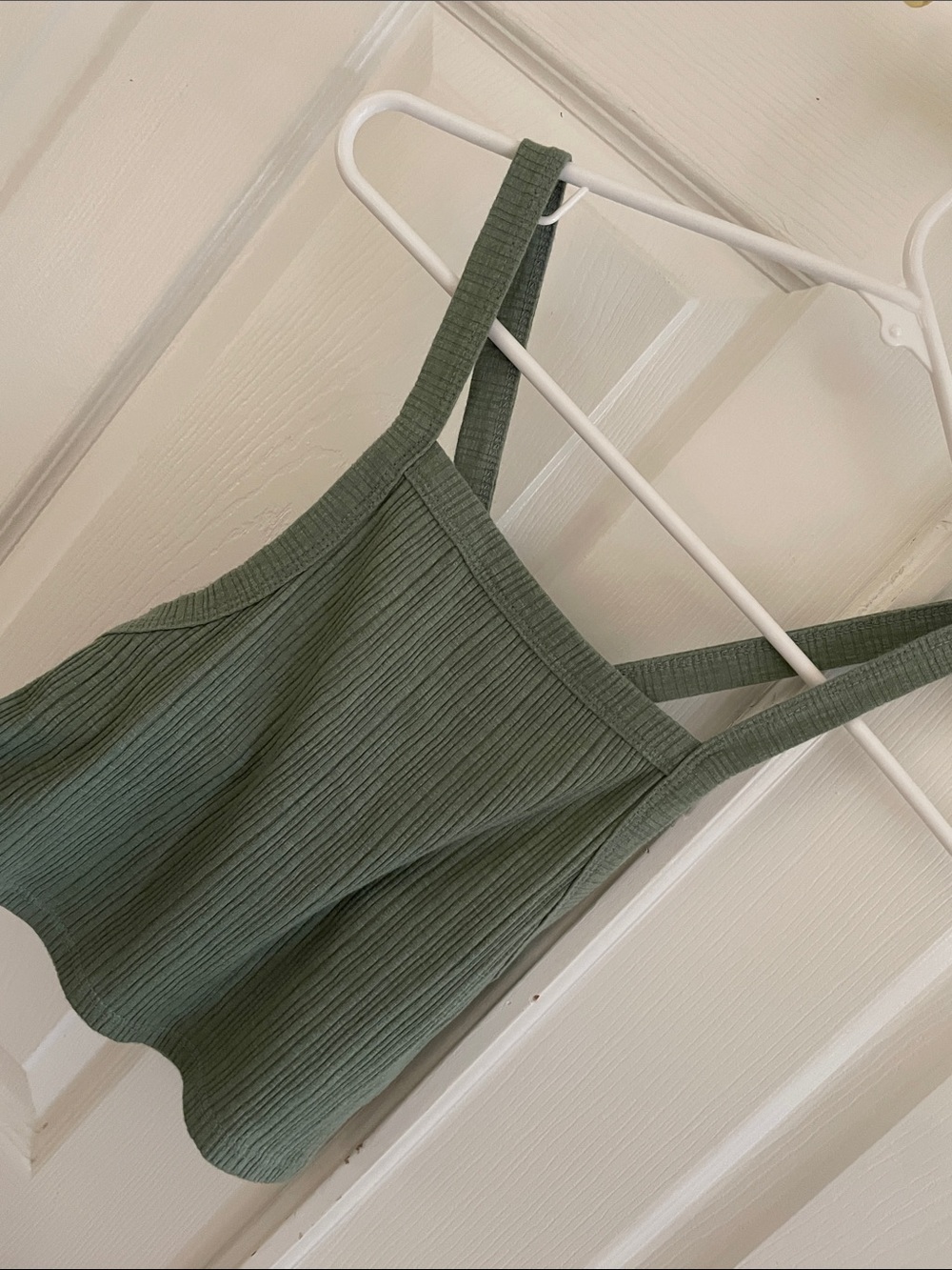 American Eagle Ribbed Cross Back Crop Top